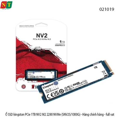 Ổ SSD kingston PCie 1TB NV2 M2 2280 NVMe (SNV2S/1000G) Hàng chính