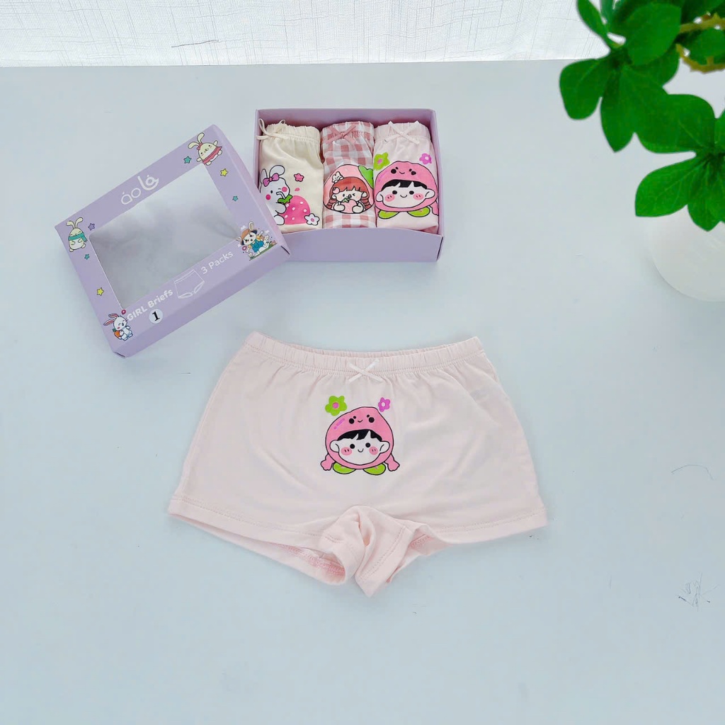Quần lót bé gái vải sợi sồi Modal Áo Lá Homewear A200, quần chip đùi bé gái mặc váy kháng khuẩn