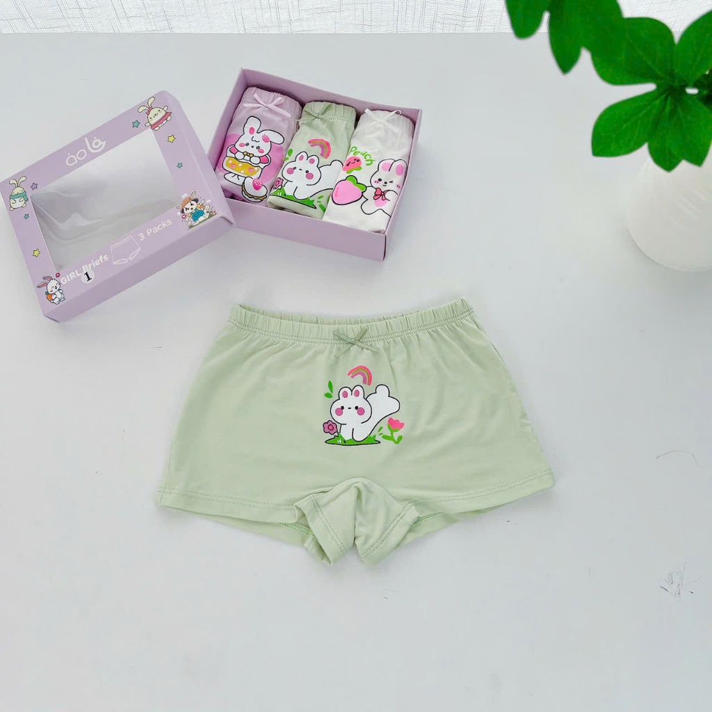 Quần lót bé gái vải sợi sồi Modal Áo Lá Homewear A200, quần chip đùi bé gái mặc váy kháng khuẩn