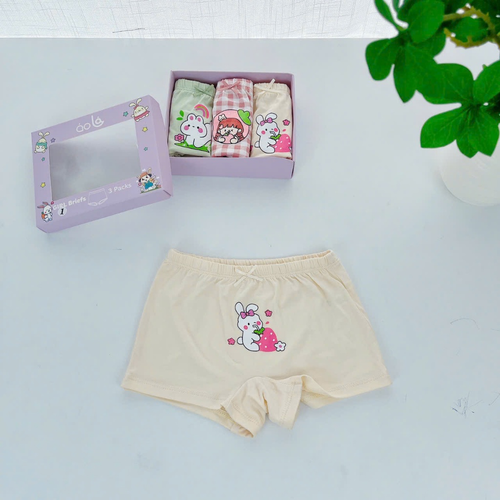 Quần lót bé gái vải sợi sồi Modal Áo Lá Homewear A200, quần chip đùi bé gái mặc váy kháng khuẩn