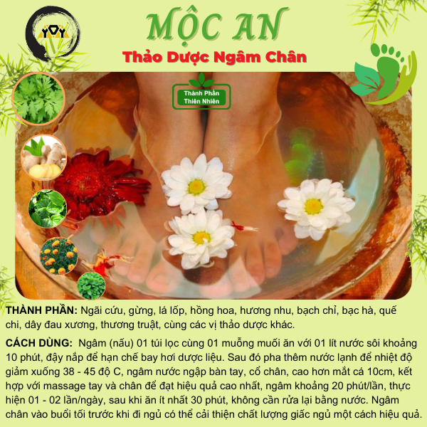 Thảo Dược Ngâm Chân Mộc An AYOYA 12 Vị Hỗ Trợ Thư Giãn Ngủ Ngon Giảm Đau Nhức Ấm Chân Tay Lạnh
