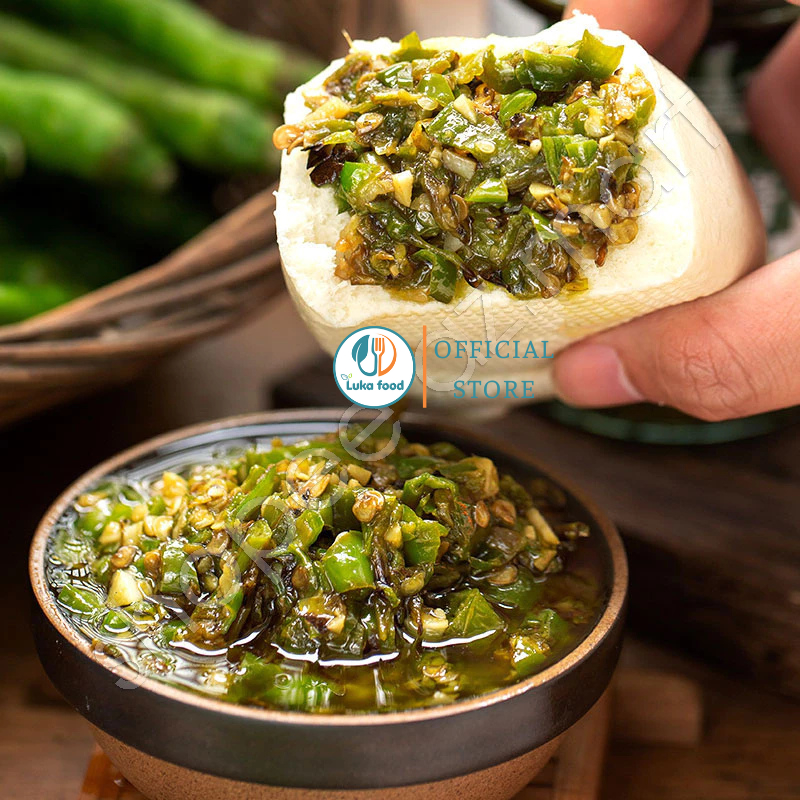 Sốt Ớt Xanh Tứ Xuyên Wa! (230g) - Sa Tế Ớt Nướng Than Cay Nồng, Trộn Cơm Siêu Ngon Nội Địa Trung Luka Food