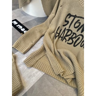 Áo Len Dài Tay Đan Móc Họa Tiết Chữ Vintage Xinh Xắn Dáng Rộng Giấu Quần Trùm Mông QCCC Cao Cấp Freesize