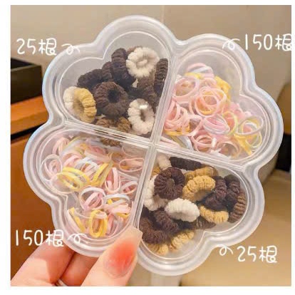 Hộp dây chun buộc tóc nhiều màu kẹp tóc cho bé gái
