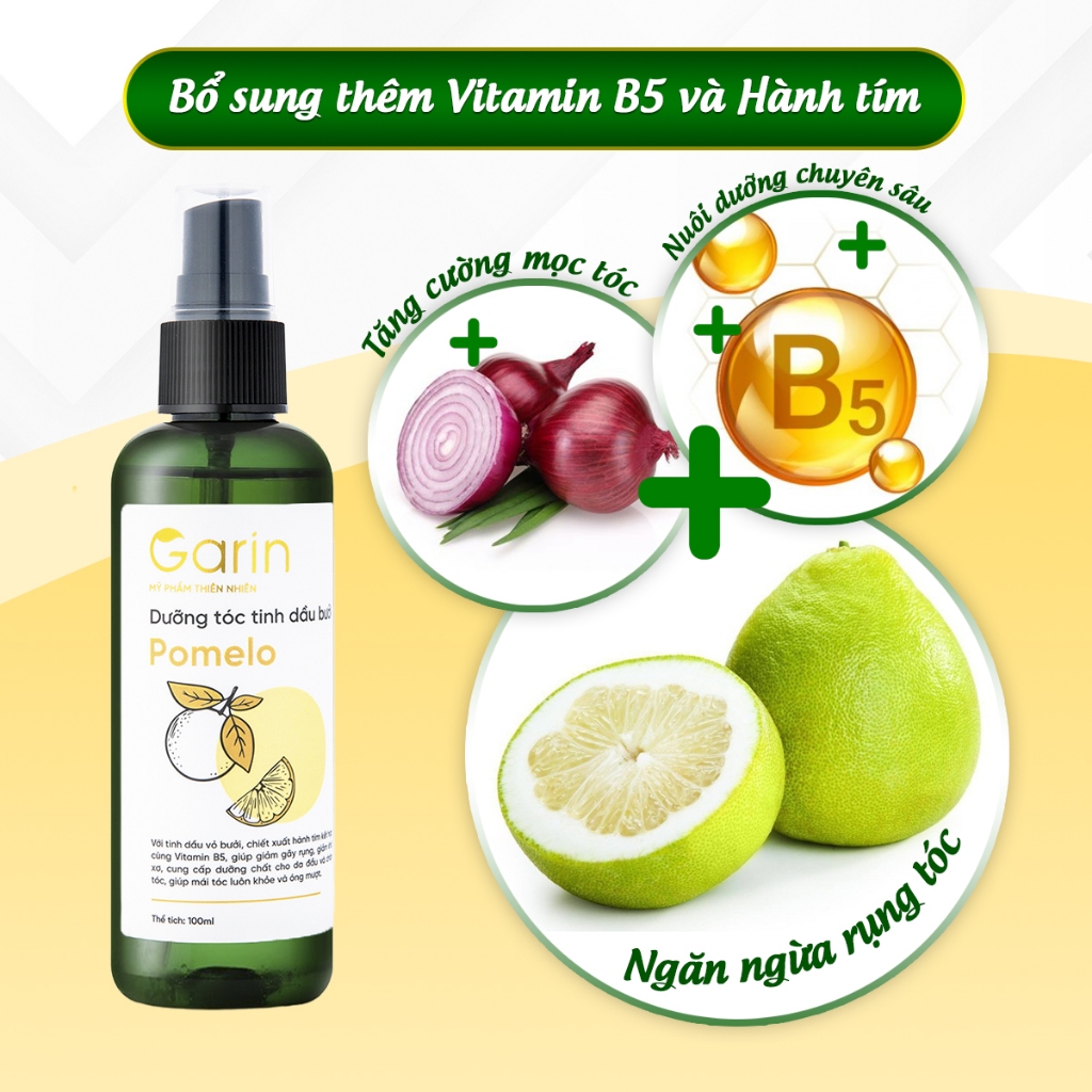 Ảnh Chai xịt tinh dầu bưởi kích mọc tóc Garin 100ml giảm rụng làm dày dưỡng tóc chắc khỏe suôn mượt 3