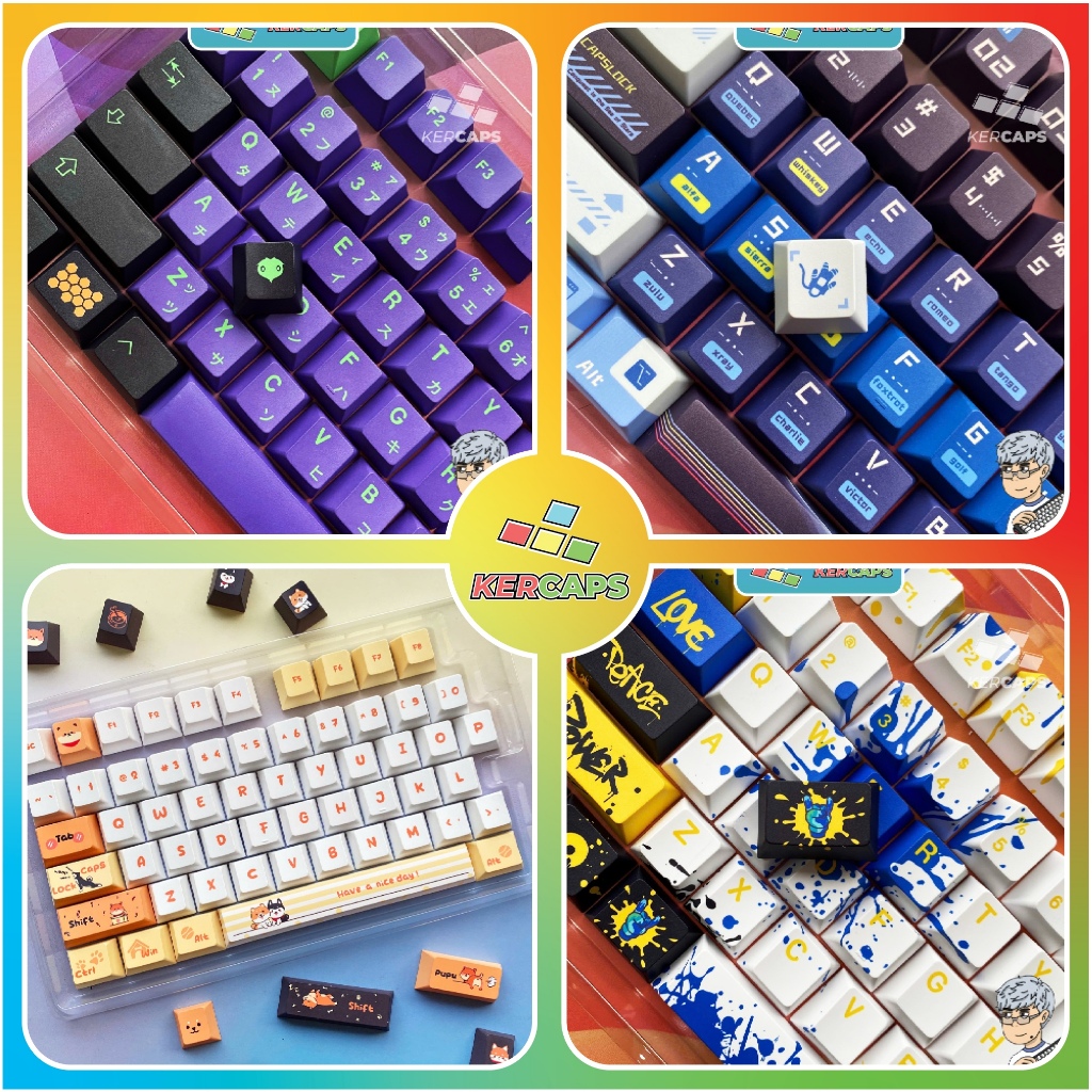 |Keycap| Tổng hợp keycap cherry Profile, PBT cho Rainy75, Lucky65 ...