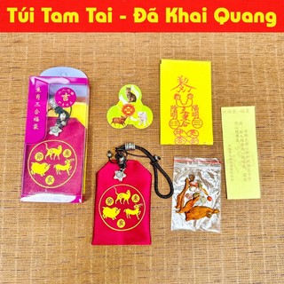 (CHO NĂM 2026, ĐÃ KHAI QUANG) Túi Tam Tai HỢI - MÃO - MÙI - 2025 2026 2027 , Để Túi Xách, Bóp Ví - Vật Phẩm Phong Thủy