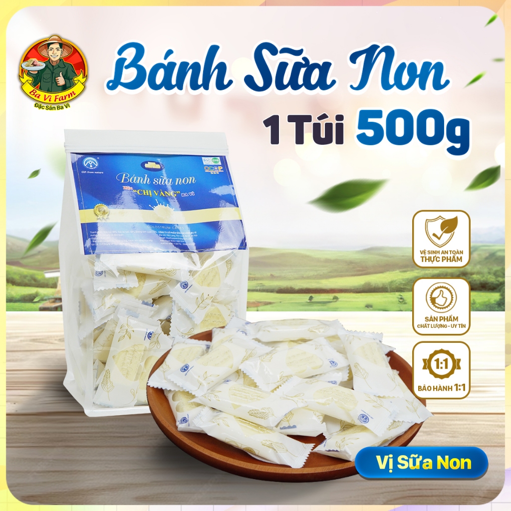 Bánh Sữa Non Ba Vì Túi 500g – Mềm Mịn, Thơm Ngon, Không Chất Bảo Quản ...