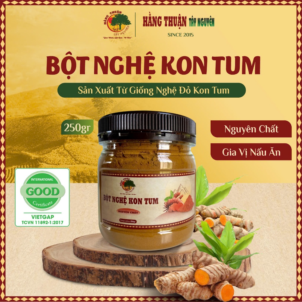 Bột Nghệ Đỏ Nguyên Chất Làm Gia Vị Nấu Ăn Hằng Thuận Tây Nguyên