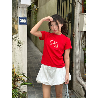 Áo Thun Nữ Baby Tee Đỏ " Blink Blink " - Kraken Drk [100% cotton co dãn 2 chiều]