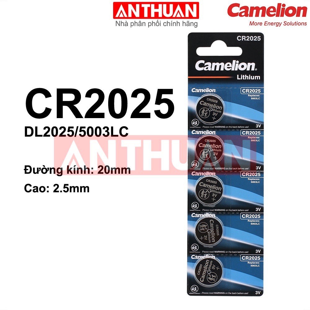 Pin cúc 3V CR2032 / CR2025 / CR2016 / CR2430 / CR2450 Camelion thay đồng hồ, điều khiển smartkey