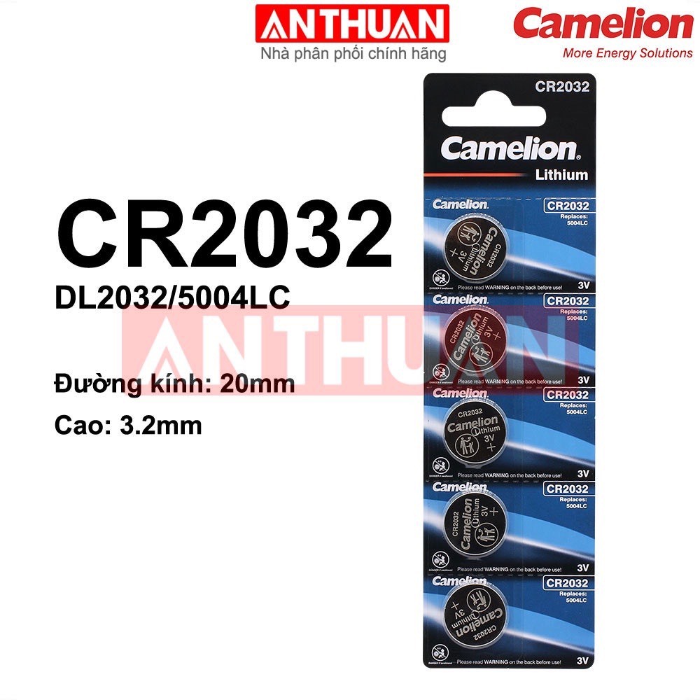 Pin cúc 3V CR2032 / CR2025 / CR2016 / CR2430 / CR2450 Camelion thay đồng hồ, điều khiển smartkey
