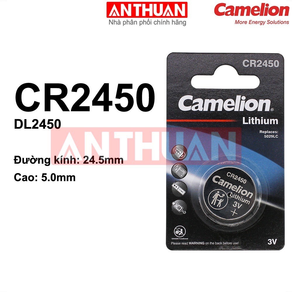 Pin cúc 3V CR2032 / CR2025 / CR2016 / CR2430 / CR2450 Camelion thay đồng hồ, điều khiển smartkey