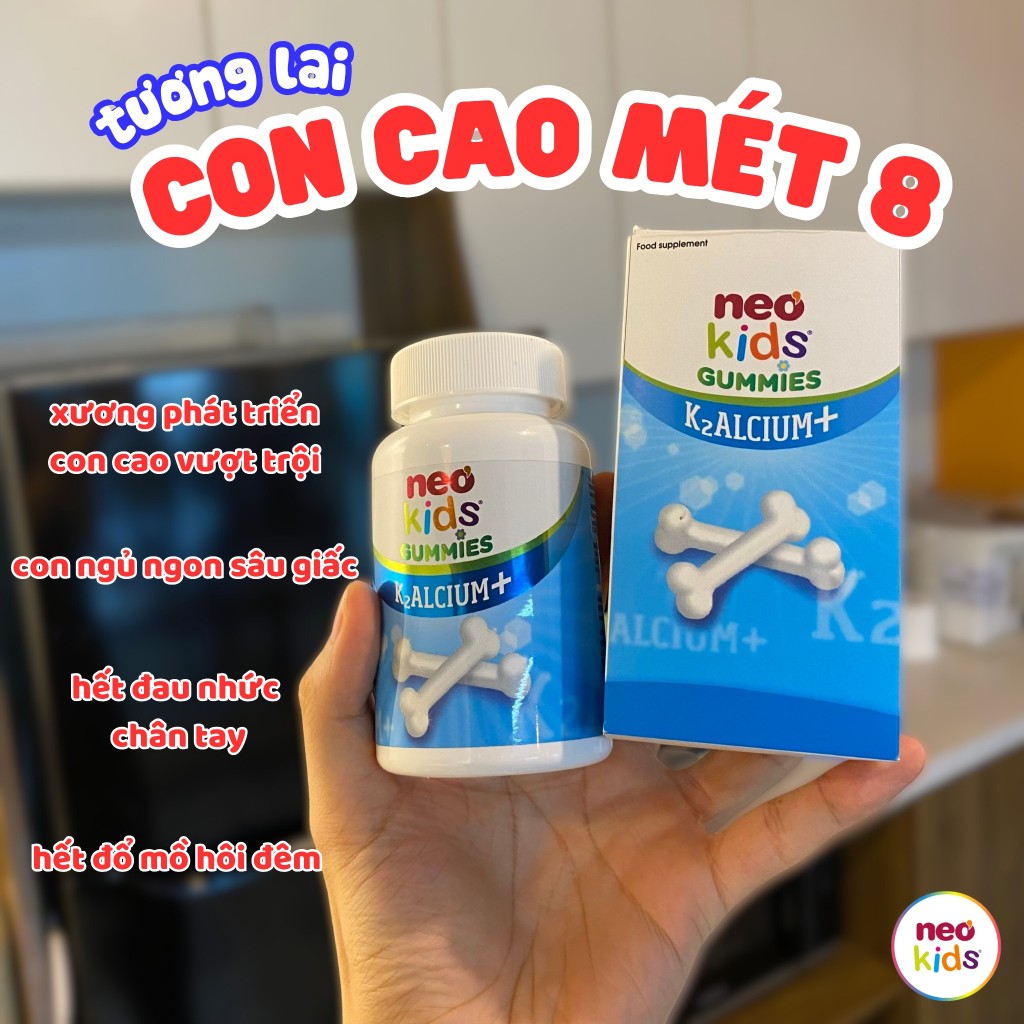 BỘ 3 GUMMIES NEOKIDS - CANXI, DHA, KẼM date mới + quà