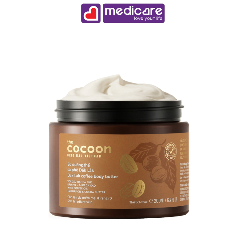 Bơ dưỡng thể THE COCOON cà phê Đắk Lắk 200ml