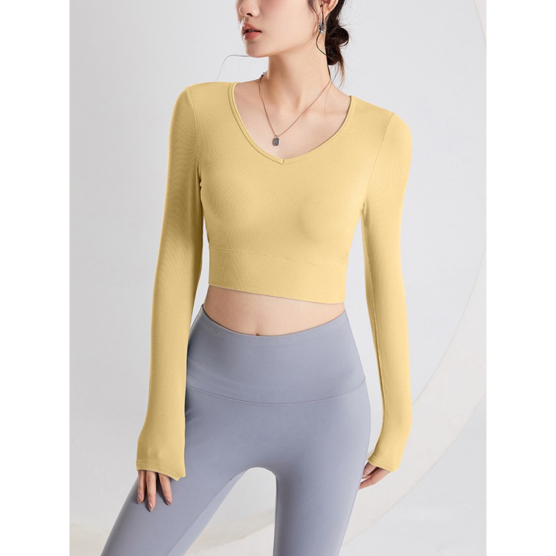 Áo Croptop Nữ Tay Dài Có Đệm Mút Nâng Ngực, Áo Croptop Cotton Co Giãn Form Ôm Tôn Dáng LA033