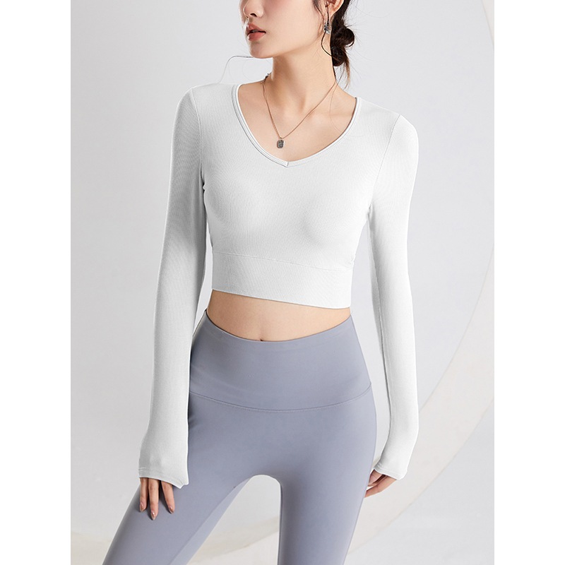Áo Croptop Nữ Tay Dài Có Đệm Mút Nâng Ngực, Áo Croptop Cotton Co Giãn Form Ôm Tôn Dáng LA033