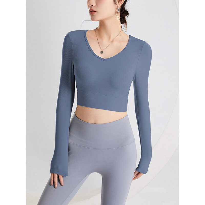 Áo Croptop Nữ Tay Dài Có Đệm Mút Nâng Ngực, Áo Croptop Cotton Co Giãn Form Ôm Tôn Dáng LA033