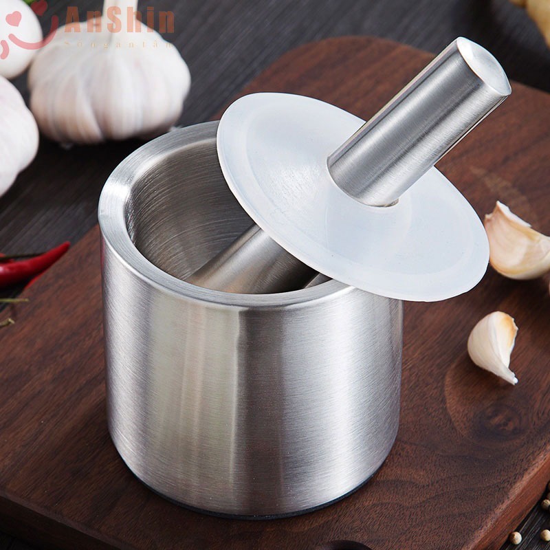 [GIÁ SỈ] Bộ Cối Chày làm bằng inox 304 đường kính 10cm dùng để giã thức ăn, giã cua chống nấm mốc, chống bắn thức ăn