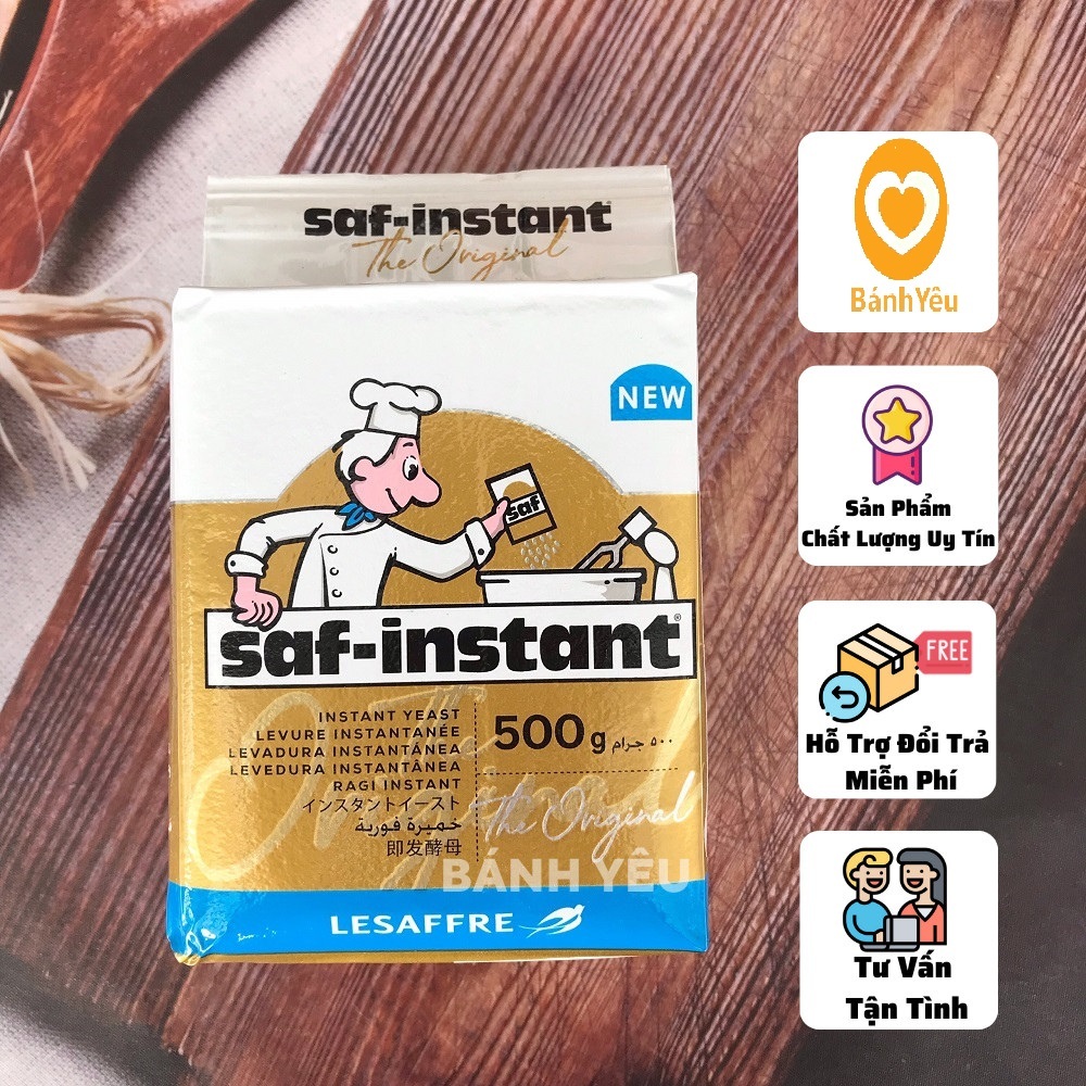 Men ngọt PHÁP hiệu Saf-instant 500g - Men nở làm bánh mì - PL36