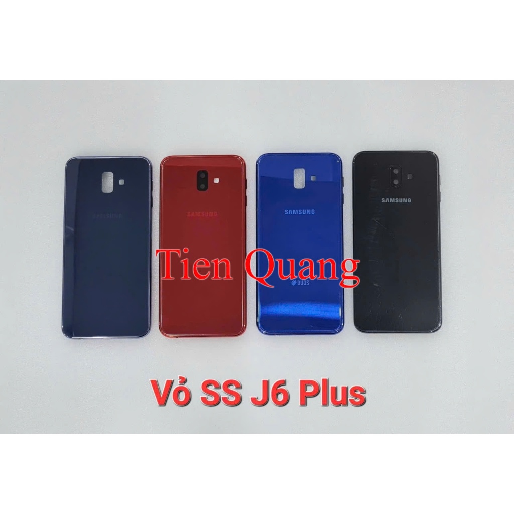 Vỏ Samsung J6 Plus/J6+/J610F (gồm lưng, sườn, nút bấm, kính cam) 4 màu ...