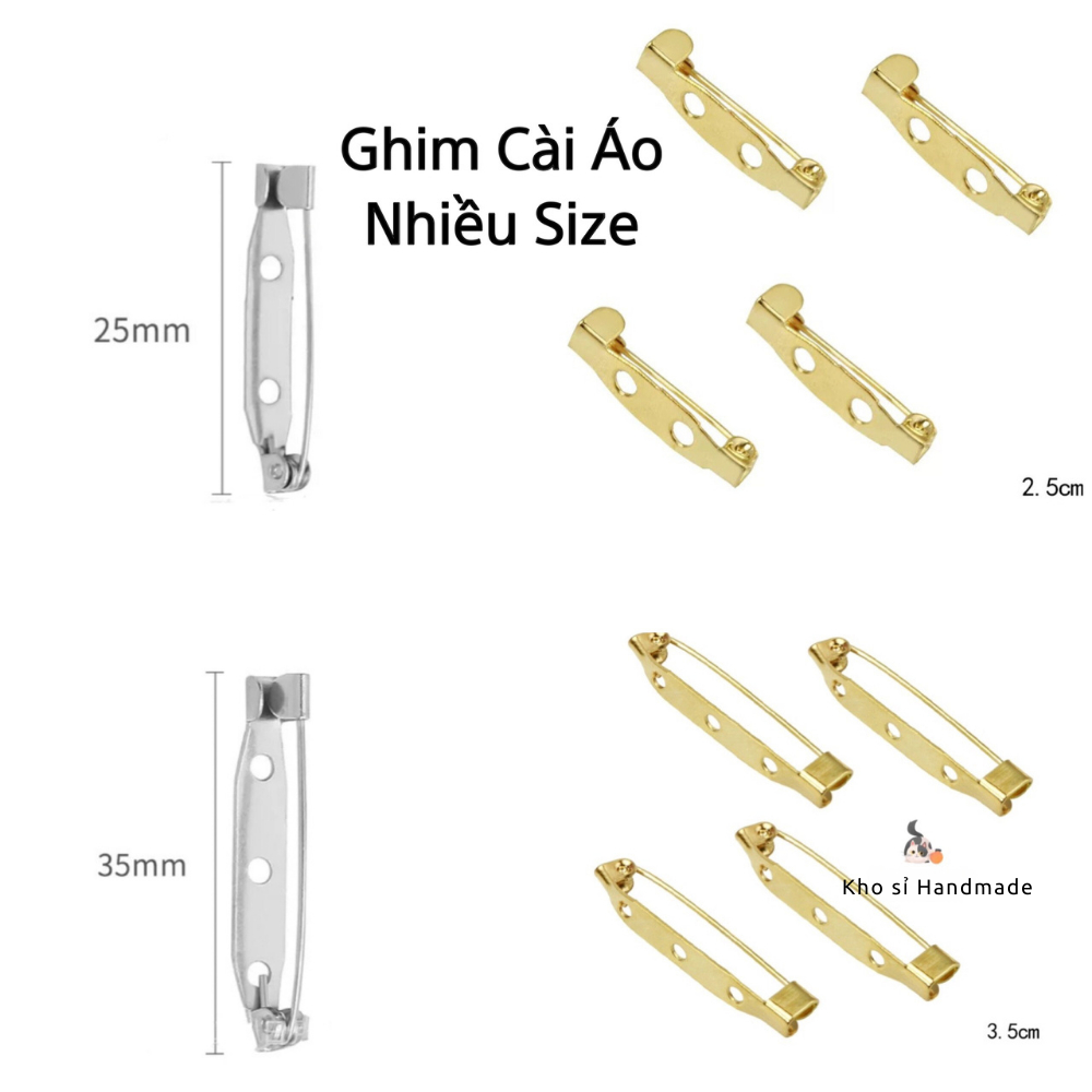 Combo 10 Cái Ghim Cài Áo Nhiều Size | Shopee Việt Nam