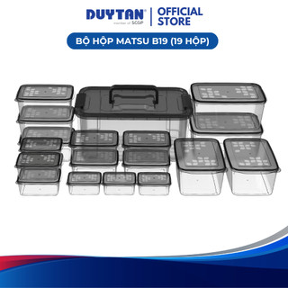 Bộ hộp B19, bộ 19 hộp đựng thực phẩm DUY TÂN đủ size từ 150 - 7200ml dùng được cho lò vi sóng