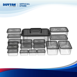 Bộ hộp B19, bộ 19 hộp đựng thực phẩm DUY TÂN đủ size từ 150 - 7200ml dùng được cho lò vi sóng