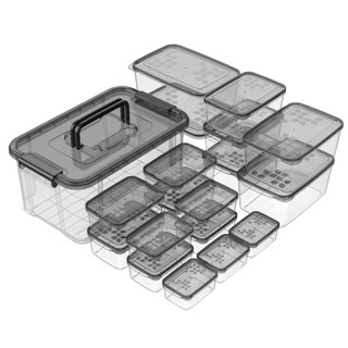 Bộ hộp B19, bộ 19 hộp đựng thực phẩm DUY TÂN đủ size từ 150 - 7200ml dùng được cho lò vi sóng