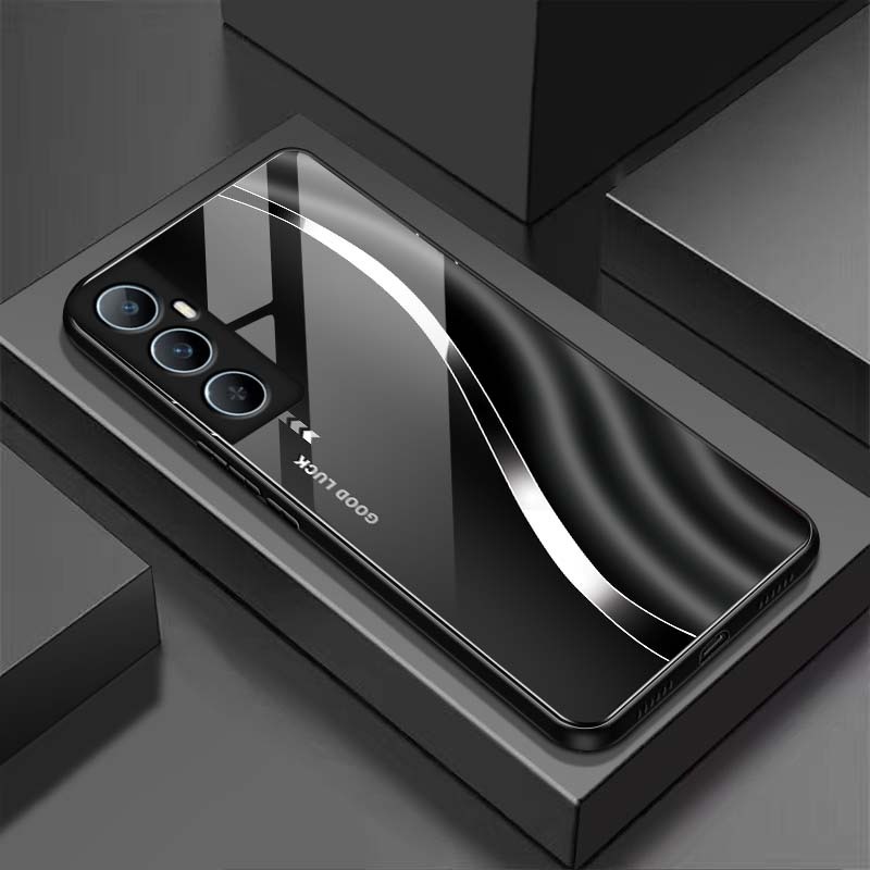 Ốp Lưng cho REALME C65 Mặt lưng kính cường lực, cao cấp Họa tiết
