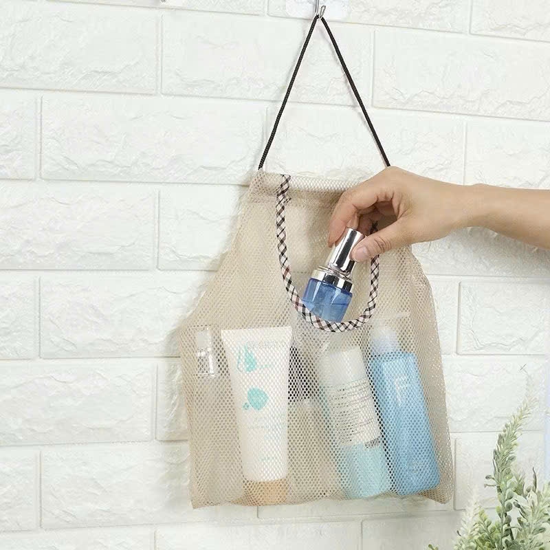 Túi đựng hành tỏi màu Vàng, túi đựng mỹ phẩm treo tường tiện lợi,  TÚI ĐỰNG ĐỒ VẢI LƯỚI TREO TƯỜNG - MÃ: TUITREODO8