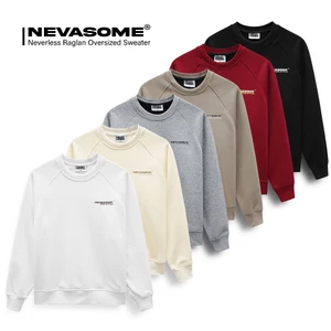 Áo Sweater Raglan Local Brand NEVASOME Neverless Nỉ Lót Lông Cừu 5 Màu Cotton 360 gsm Oversize