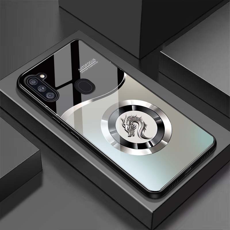 Ốp Lưng cho SAMSUNG A11, M11 Mặt lưng kính cường lực, cao cấp Họa tiết