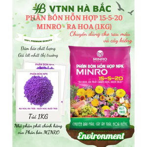 Phân Bón Hỗn Hợp 15-5-20 Minro (1KG) - Ra Hoa, Ra Trái, Nuôi Hoa, Nuôi Trái Khỏe Mạnh