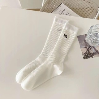 set 5 đôi tất lưới nơ cổ cao phong cách hàn quốc
