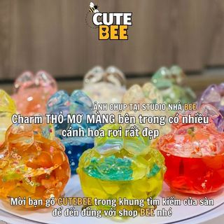 Charm nước CRY BABY cỡ đại 8CM - Mô hình Thỏ mơ màng lớn nhiều biểu cảm khuôn mặt dễ thương CUTEBEE