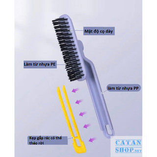 Chổi Chà Sàn Đa Năng Xoay 360 Độ Làm Sạch Mọi Ngóc Ngách, Bàn Chải Cọ Nhà Tắm Tích Hợp Kẹp Gắp Rác 2in1-GD855-chasan360