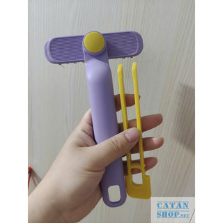 Chổi Chà Sàn Đa Năng Xoay 360 Độ Làm Sạch Mọi Ngóc Ngách, Bàn Chải Cọ Nhà Tắm Tích Hợp Kẹp Gắp Rác 2in1-GD855-chasan360