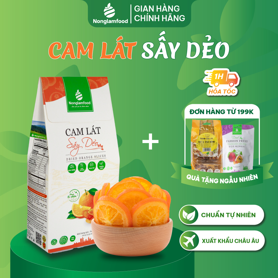 Cam sấy dẻo Nông Lâm Food hộp 100g