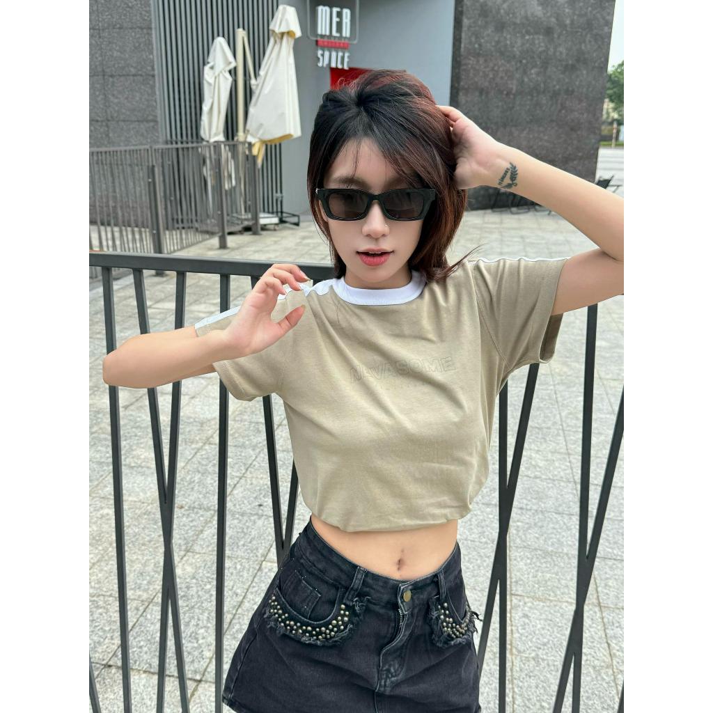 [Xả Hàng] Áo Thun Baby Tee Local Brand NEVASOME Sporty 5 màu Thể Thao Cotton 230gsm Cổ Tròn Nữ