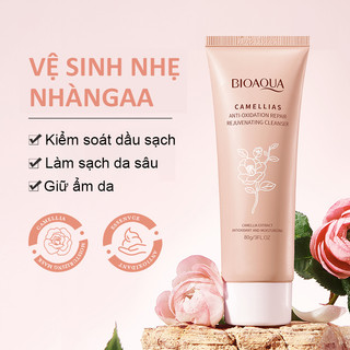 Sữa Rửa Mặt Hoa Trà Bioaoua Cho Da Dầu Mụn, Da Mụn Tuổi Dậy Thì - Làm Sạch Sâu Cleanser