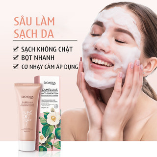 Sữa Rửa Mặt Hoa Trà Bioaoua Cho Da Dầu Mụn, Da Mụn Tuổi Dậy Thì - Làm Sạch Sâu Cleanser