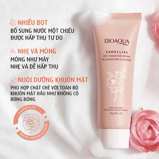 Sữa Rửa Mặt Hoa Trà Bioaoua Cho Da Dầu Mụn, Da Mụn Tuổi Dậy Thì - Làm Sạch Sâu Cleanser