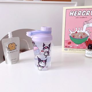 Bình Nước Lắc Hoạt Hình KRM Ly Nước Uống Có Nắp MEILI STORE