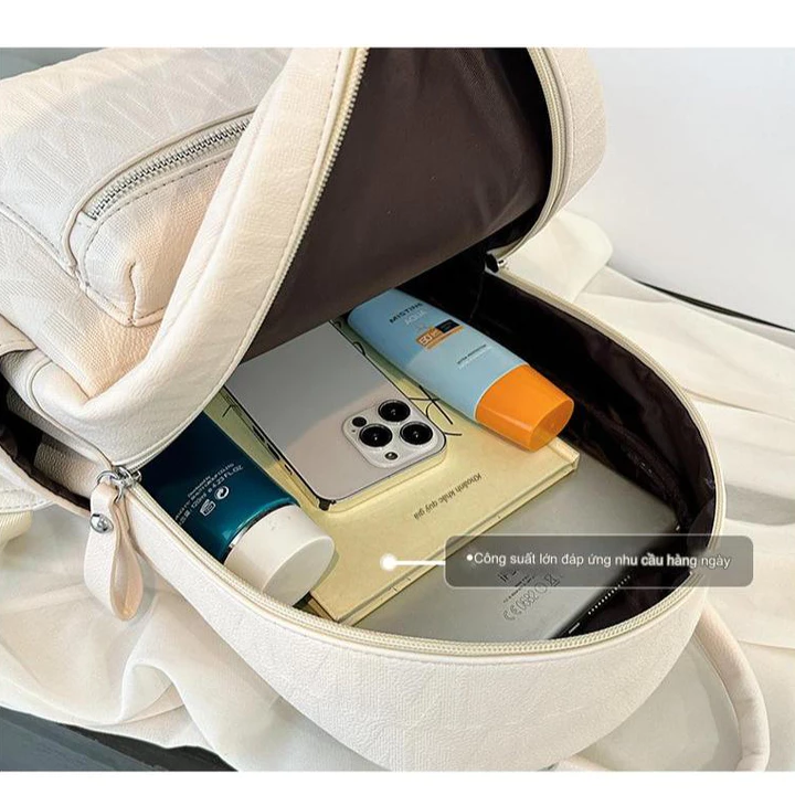 Unisex Elegant PU Leather Backpack – for School – 7