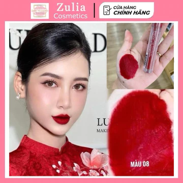 Son Kem Nhung Lỳ Nee Cara Velvet Matte Lip Glaze Thái Lan màu 08 Red Velvet đỏ thuần bền màu không trôi