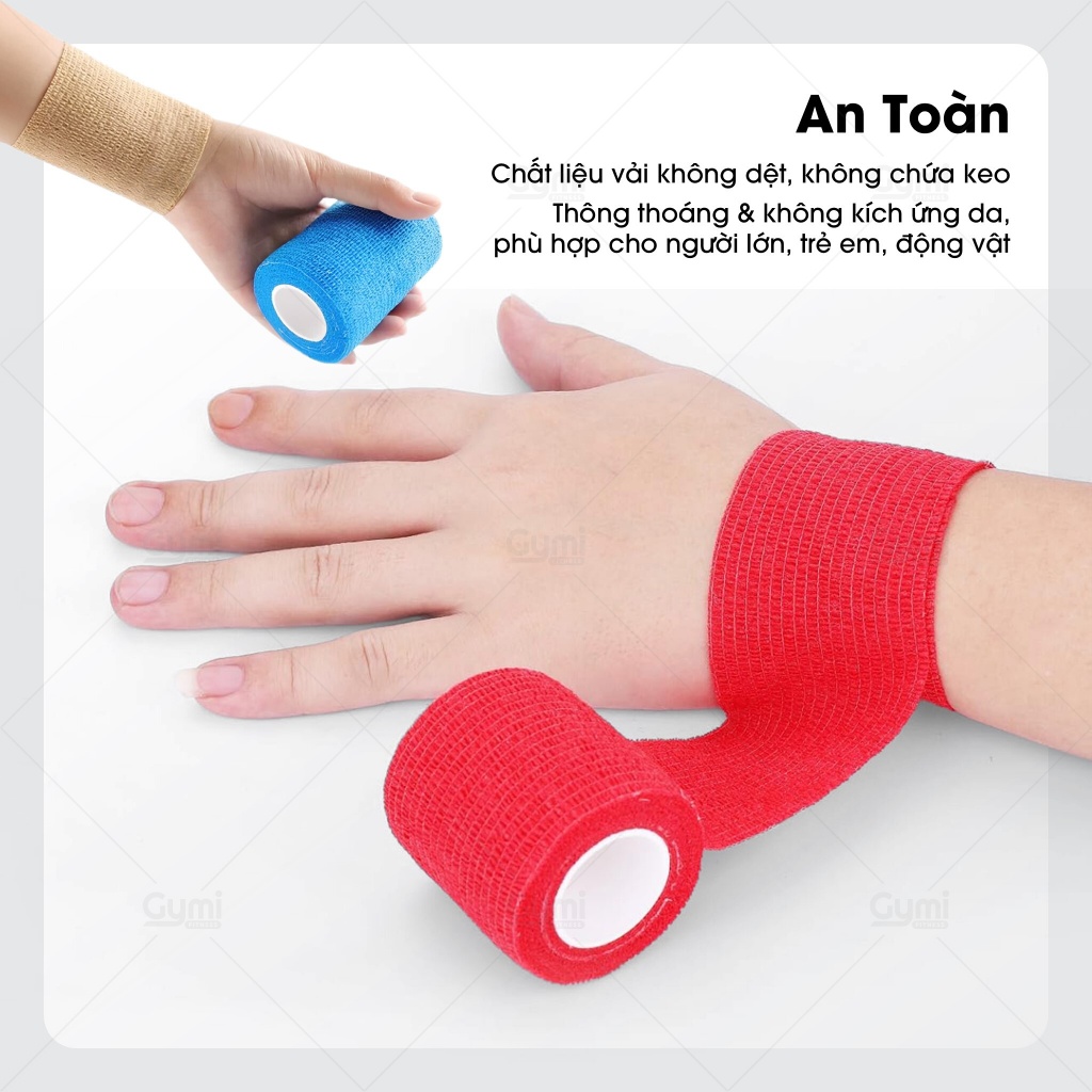 Băng Quấn Cơ, Băng Keo Thể Thao Cao Su Non Chống Chấn Thương / Cuốn Cổ Tay, Cổ Chân, Chống Căng Cơ - BangQuanCo
