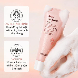 Sữa Rửa Mặt Axit Hyaluronic Hoa Hồng Làm Sạch, Làm Dịu Và Dưỡng Ẩm Cho Da-100g