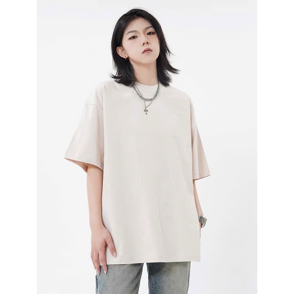 ÁO THUN TRƠN UNISEX NAM NỮ TONE MÀU HOTTREND 2024 OVERSIZE<75KG AT0201