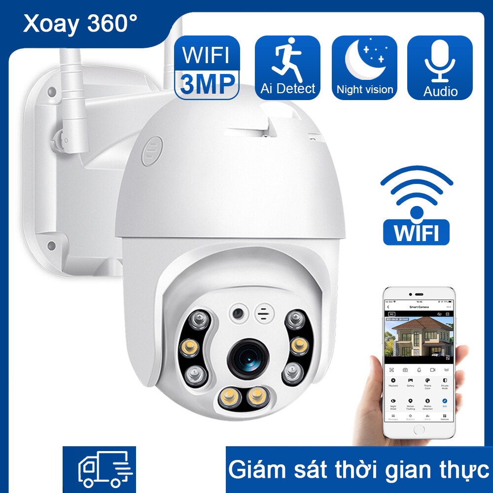 Camera An Ninh CCTV V360 Độ 1080P FHD WiFi IP-IP66 Vis IR Chống Nước ...